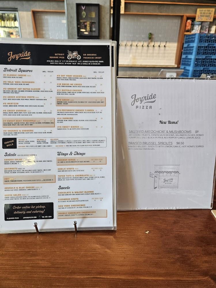 Joyride Pizza Menu image 1